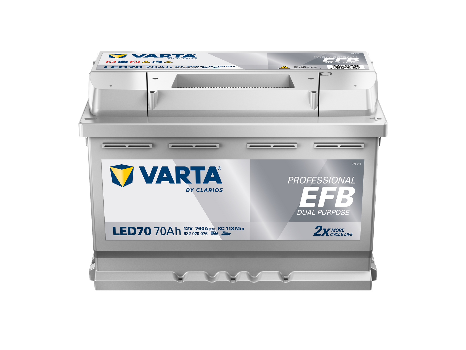 VARTA Professional Dual Purpose EFB batteri 12V 70Ah LED70