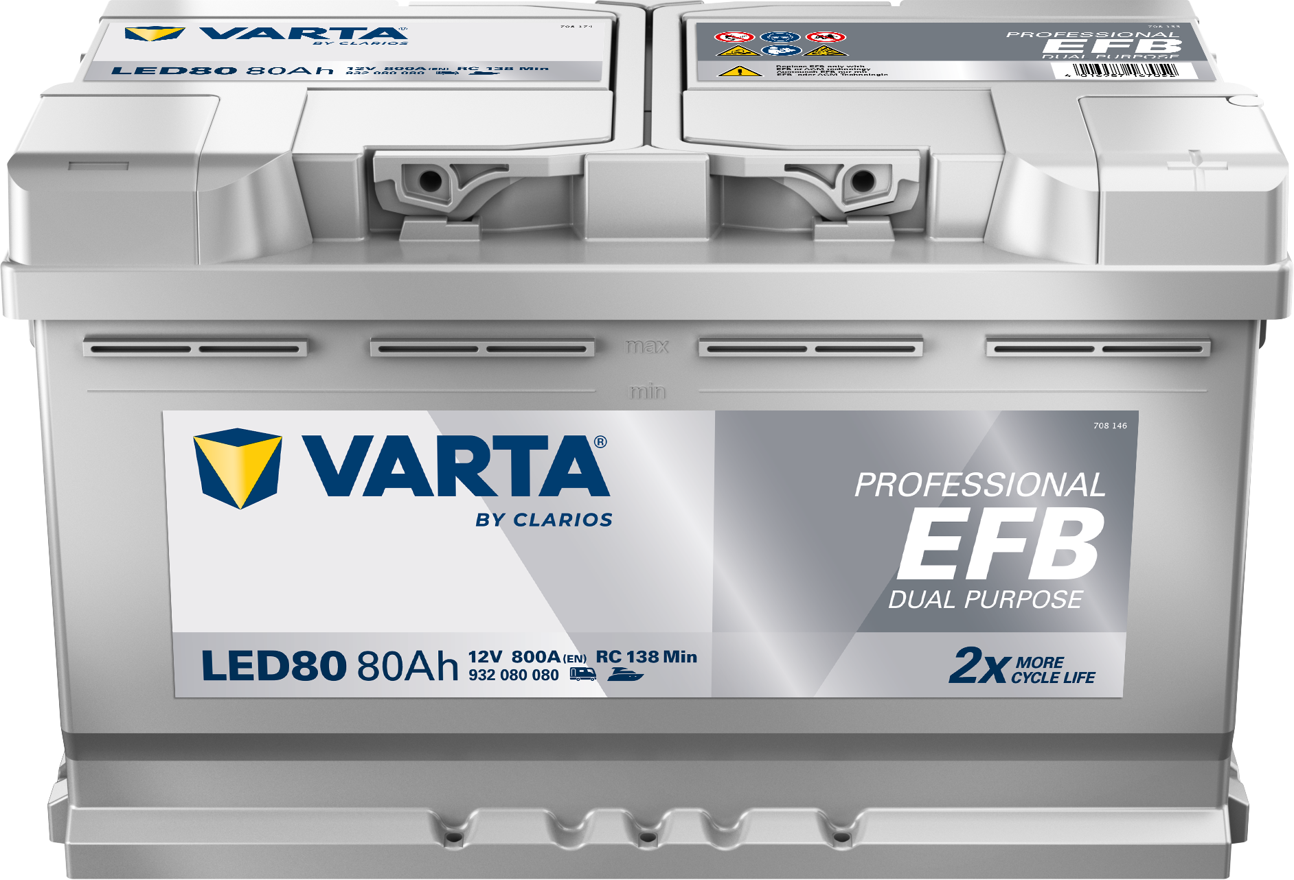 VARTA Professional Dual Purpose EFB batteri 12V 80Ah LED80-1