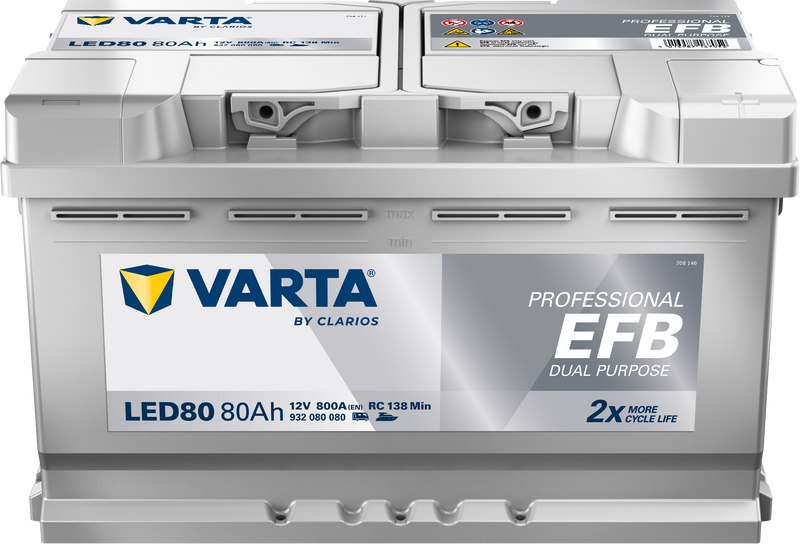 VARTA Professional Dual Purpose EFB batteri 12V 80Ah LED80-1