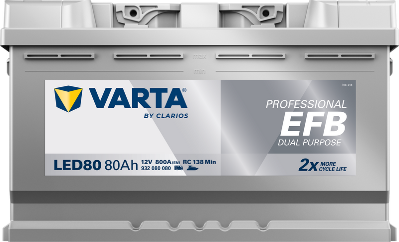 VARTA Professional Dual Purpose EFB batteri 12V 80Ah LED80-3