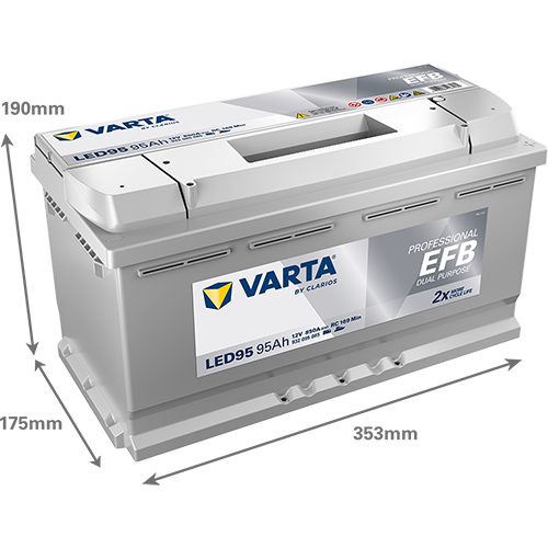 VARTA Professional Dual Purpose EFB batteri 12V 95Ah LED95-2