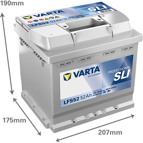 VARTA Professional Starter batteri 12V 52Ah LFS52-2