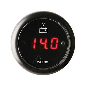 Wema Digital Voltmeter 12-24 Volt Sort-1