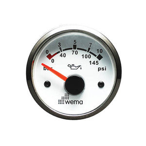 Wema Olietryk instr. 5 bar Hvidt RF-1