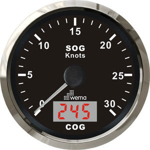 Wema Spedometer 30 kn Sort RF-1