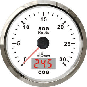 Wema Spedometer 30 kn Hvidt RF-1