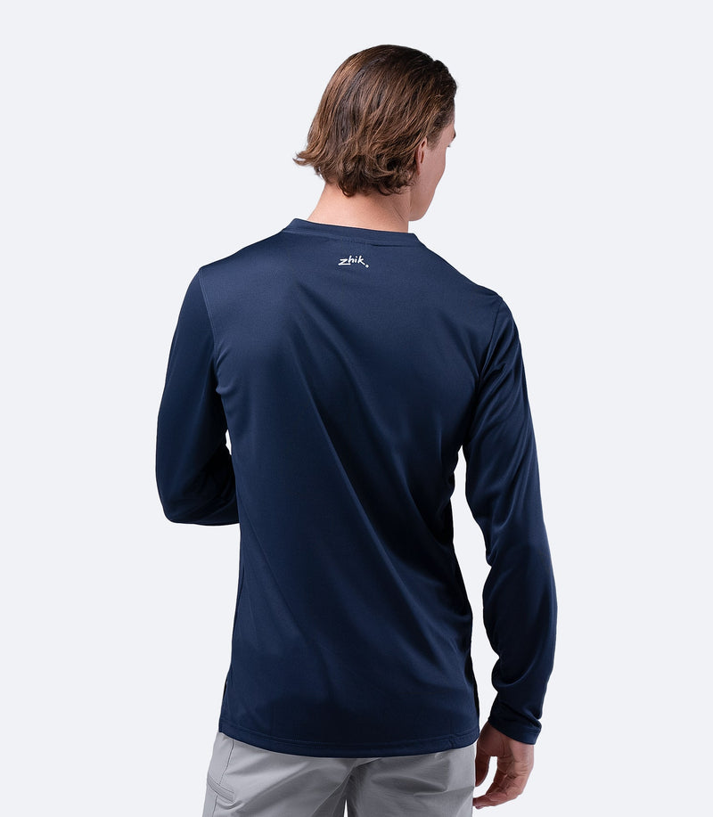 Mens UVActive Long Sleeve Top - Navy-2
