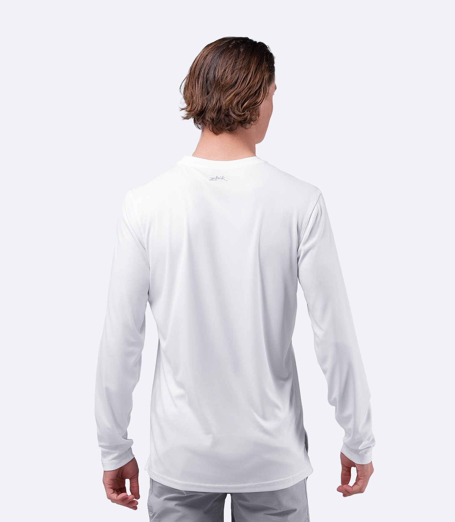 Mens UVActive Long Sleeve Top - White-2