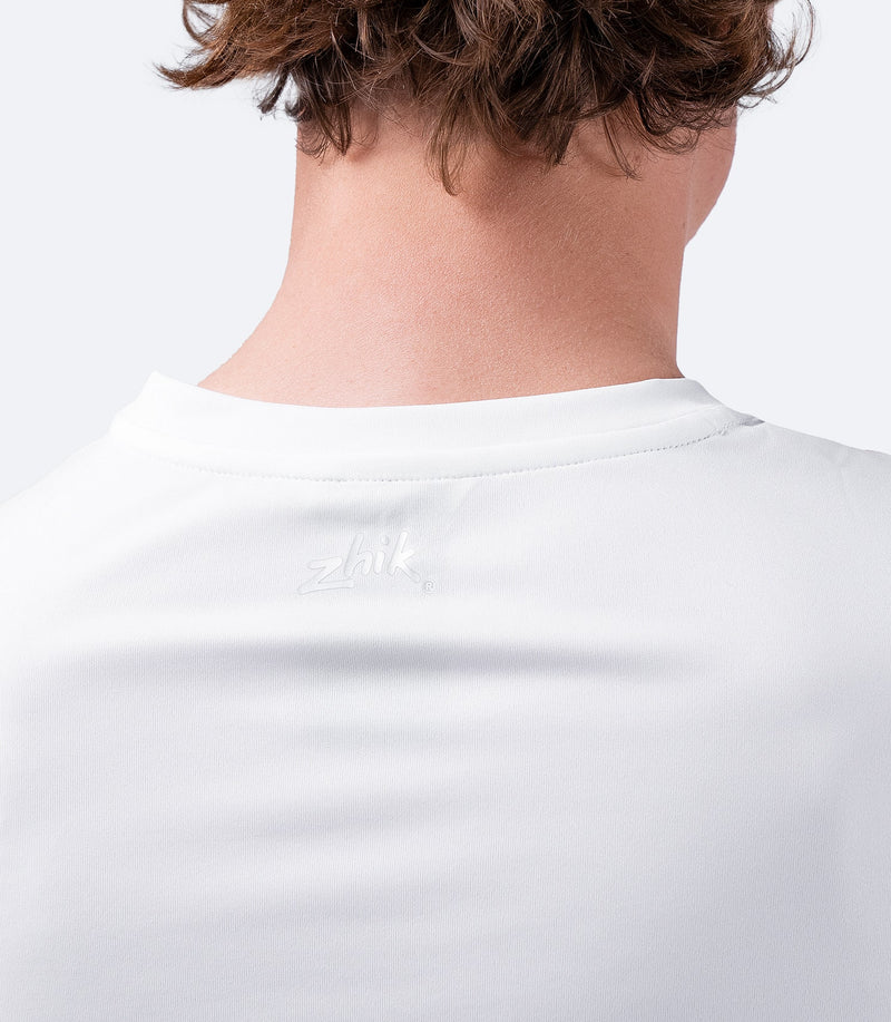 Mens UVActive Long Sleeve Top - White-4