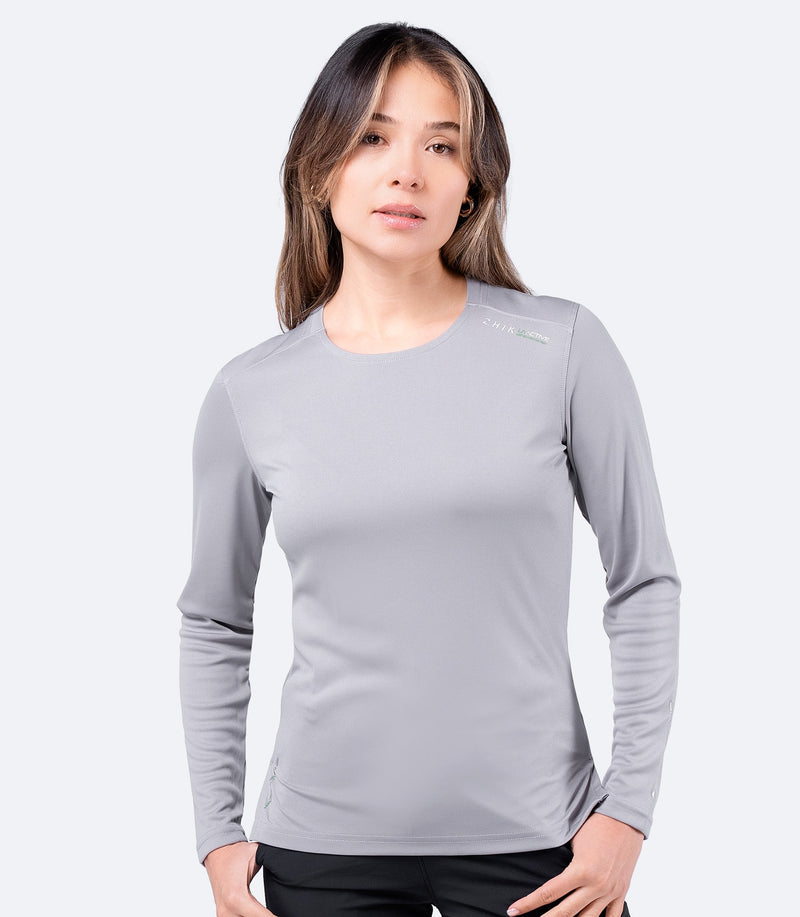 Womens UVActive Long Sleeve Top - Grey-6