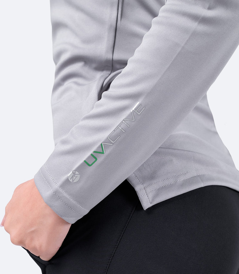Womens UVActive Long Sleeve Top - Grey-5