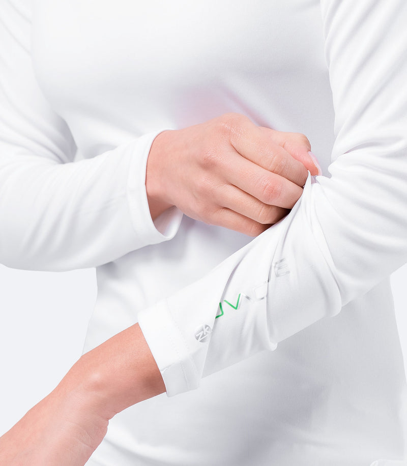Womens UVActive Long Sleeve Top - White-3
