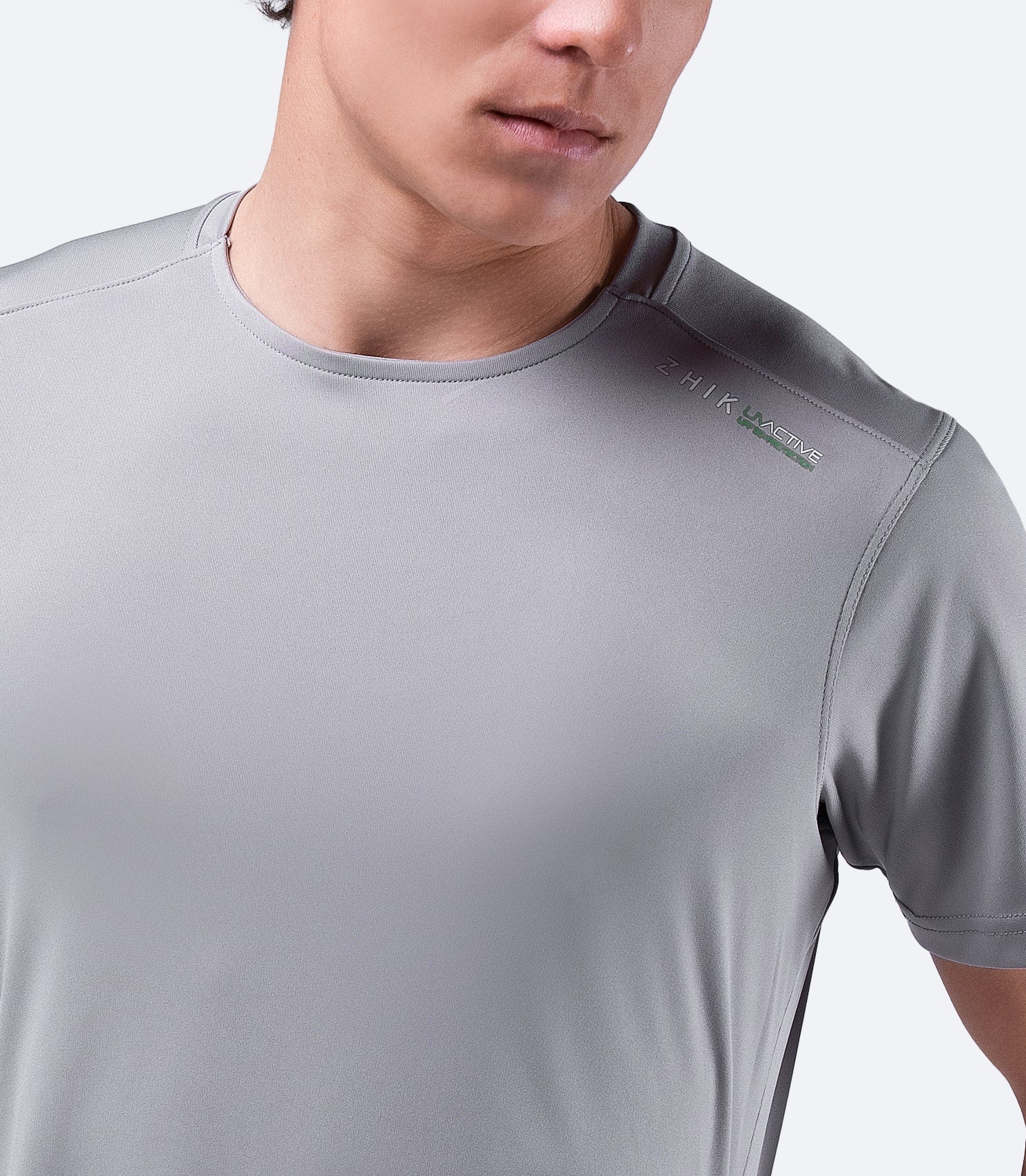 Mens UVActive Short Sleeve Top - Grey-3