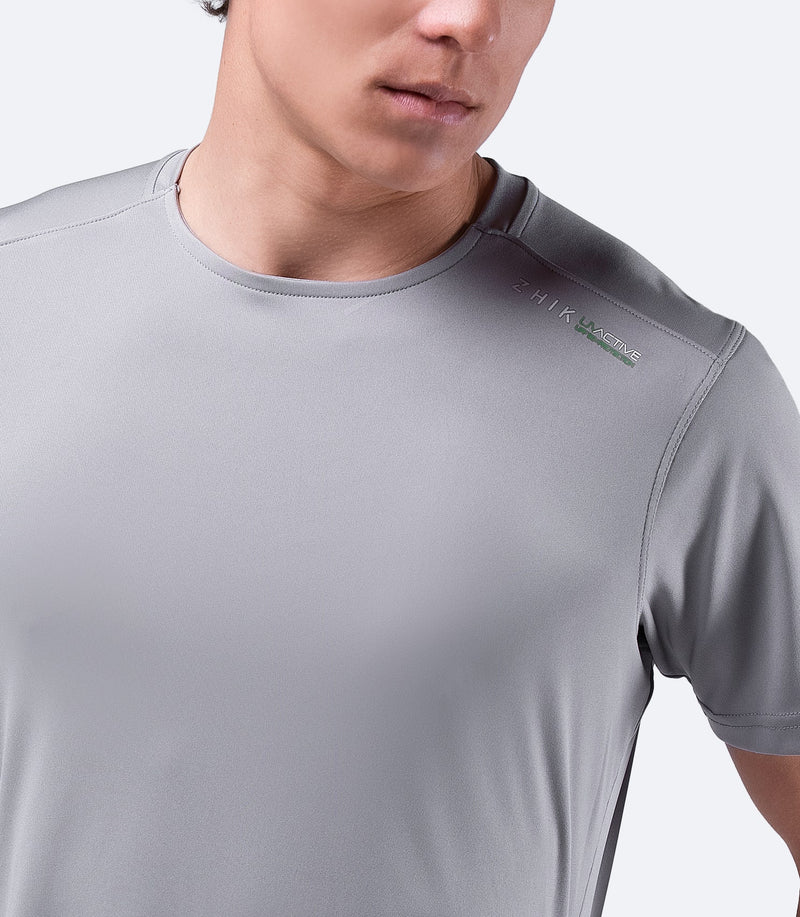 Mens UVActive Short Sleeve Top - Grey-3
