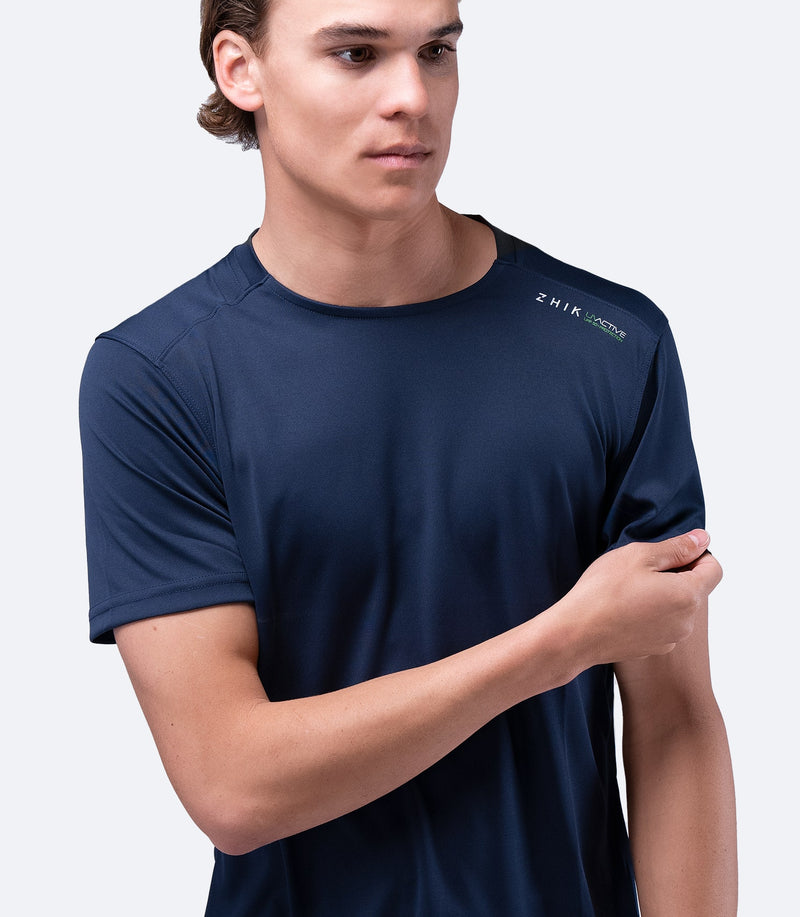 Mens UVActive Short Sleeve Top - Navy-1