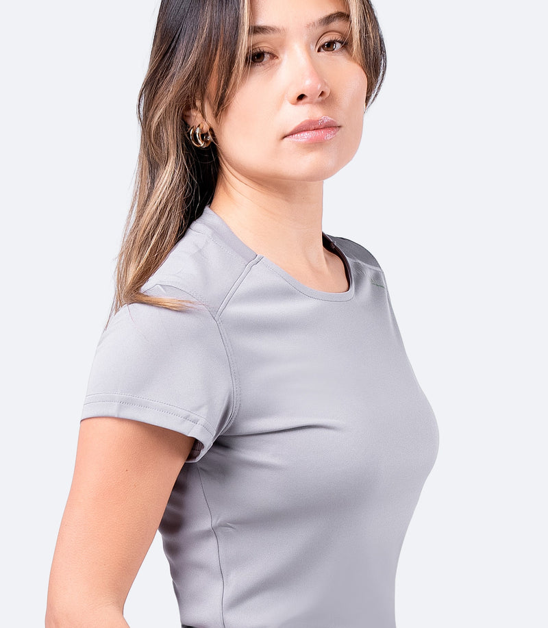 Womens UVActive Short Sleeve Top - Grey-4