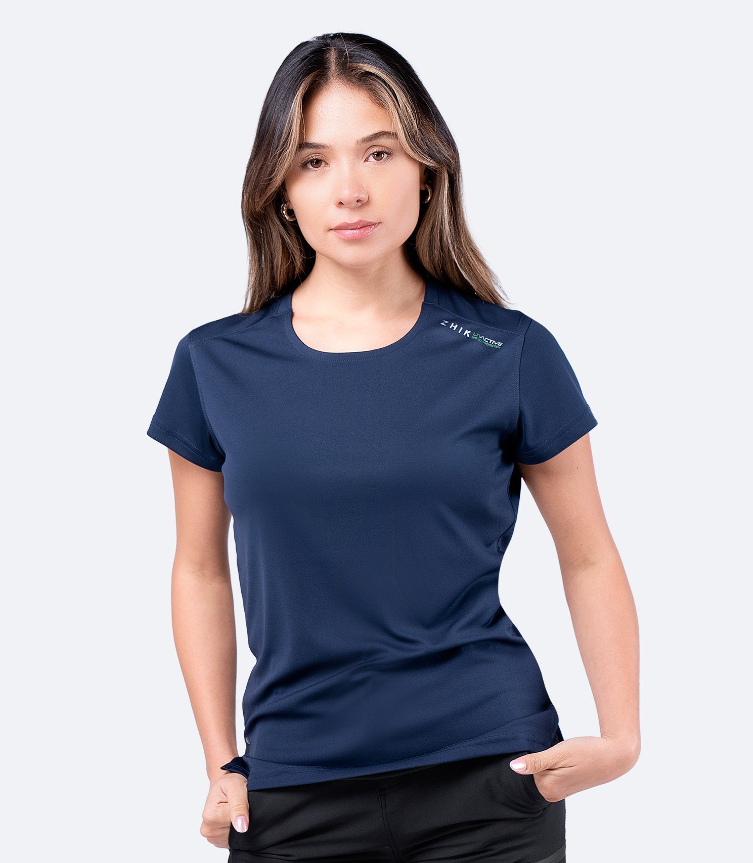 Womens UVActive Short Sleeve Top - Navy-1