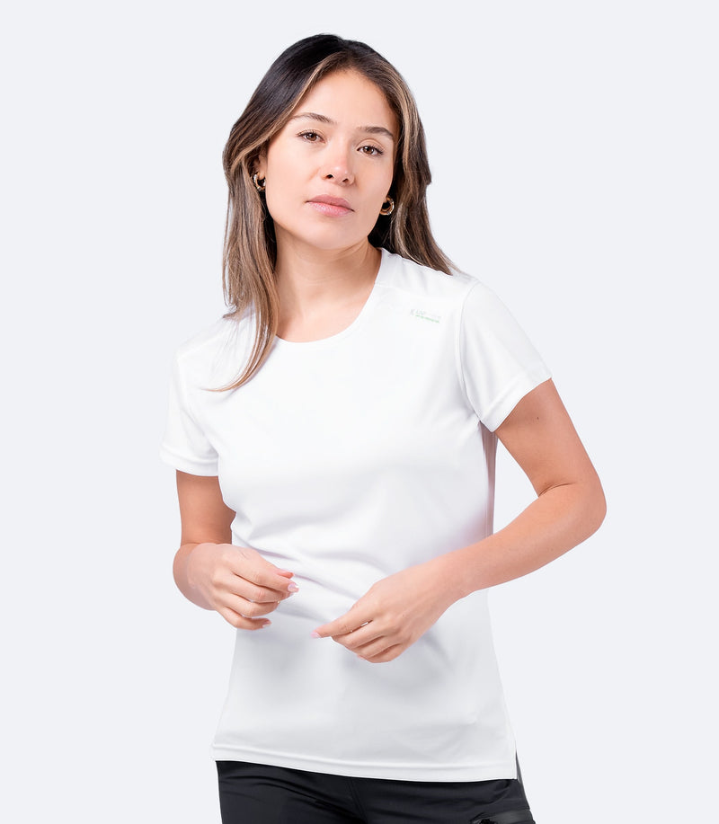 Womens UVActive Short Sleeve Top - White-1
