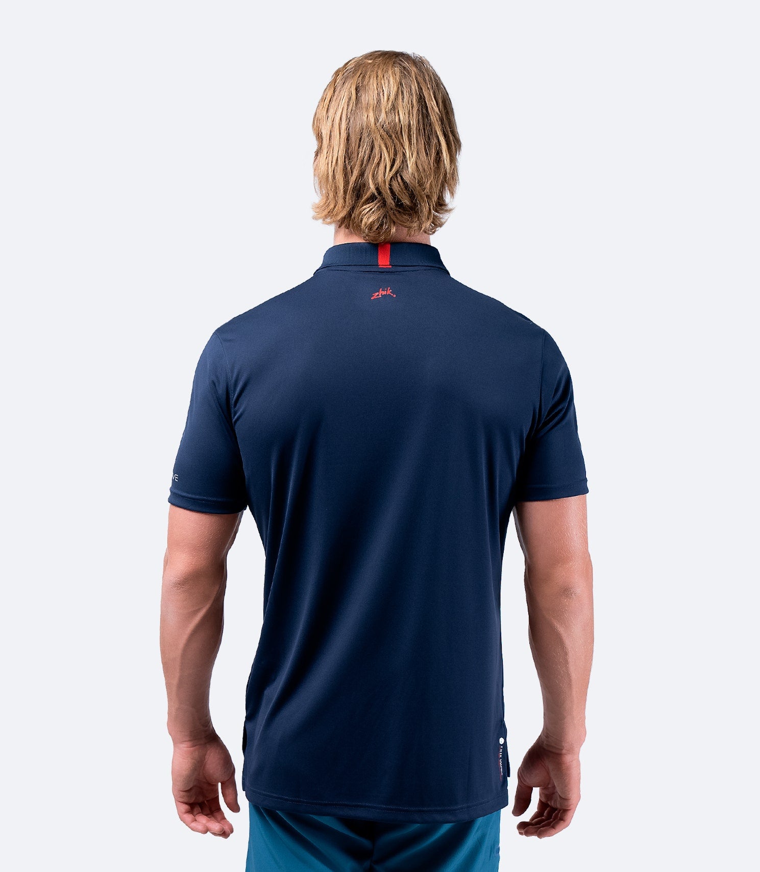 Mens UVActive Zip Sports Polo - Navy-3