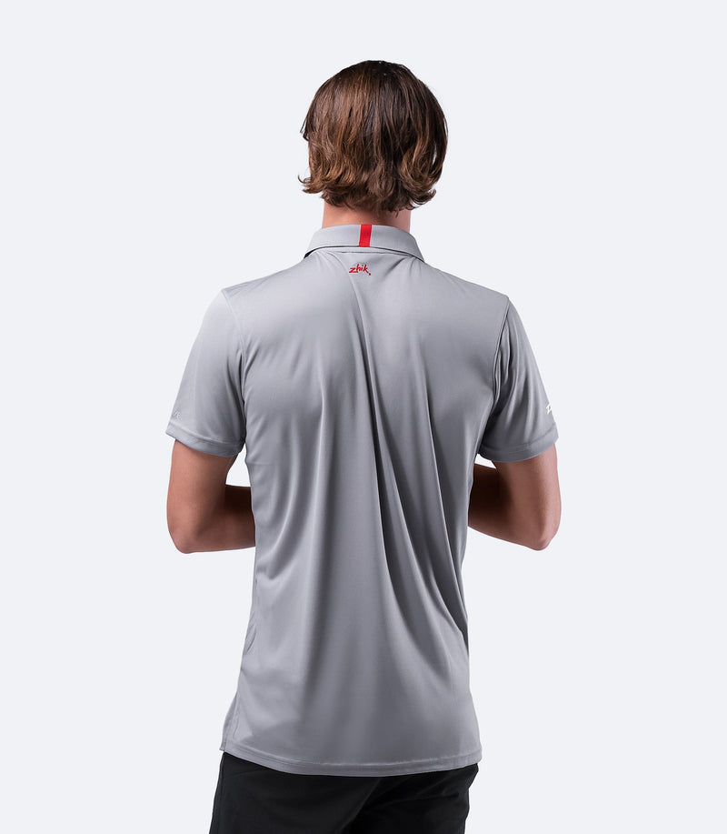 Mens UVActive Zip Sports Polo - Grey-4