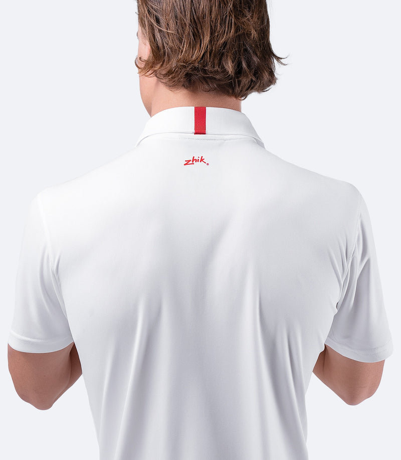 Mens UVActive Zip Sports Polo - White-2