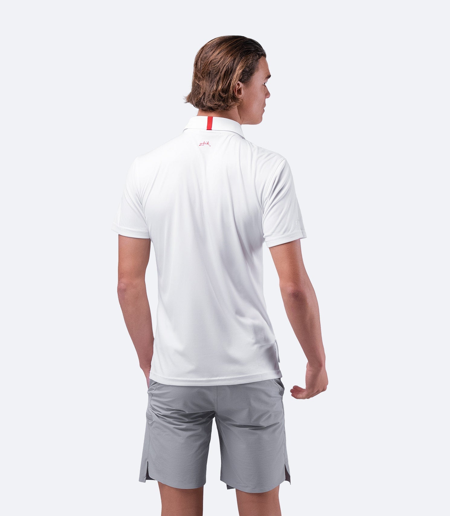 Mens UVActive Zip Sports Polo - White-3