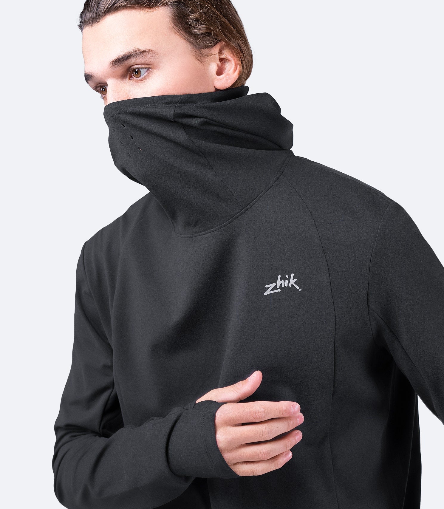 Mens Black ZhikMotion Hooded Top-2