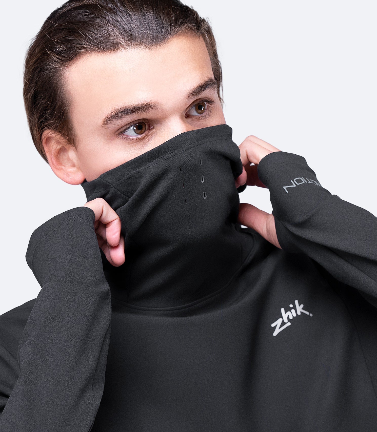 Mens Black ZhikMotion Hooded Top-4