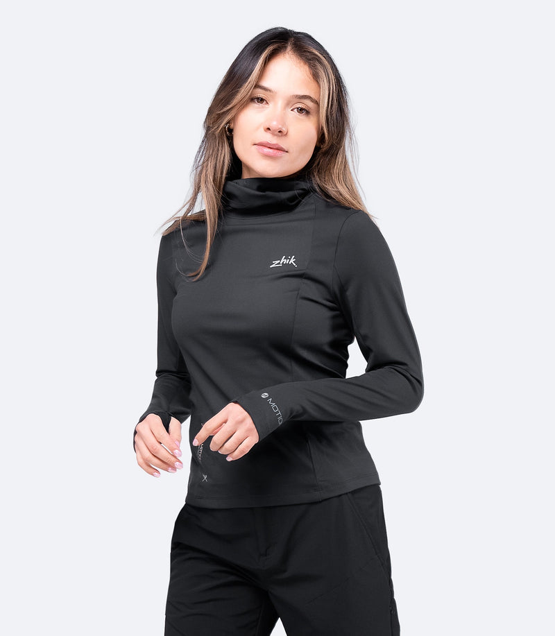 Womens Black ZhikMotion Hooded Top-1