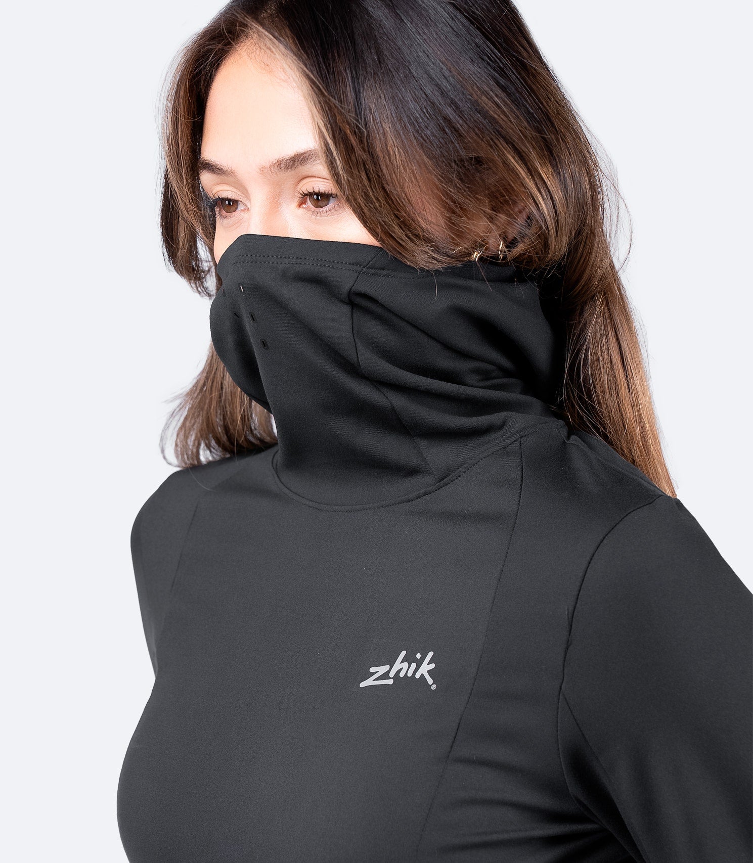 Womens Black ZhikMotion Hooded Top-4