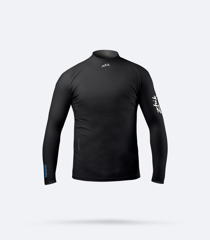 Junior Black Eco Spandex Long Sleeve Top-1
