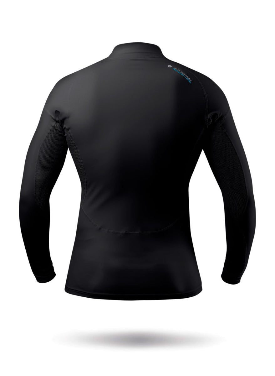 Mens Black Eco Spandex Long Sleeve Top-8