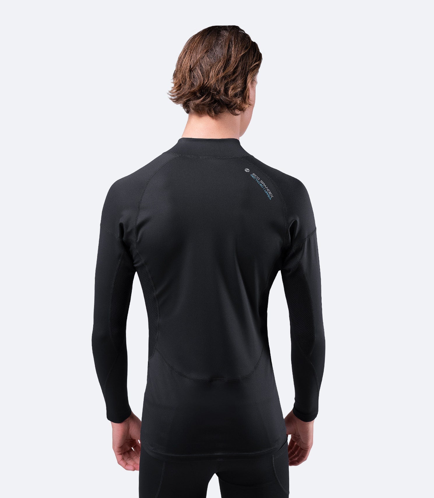 Mens Black Eco Spandex Long Sleeve Top-3