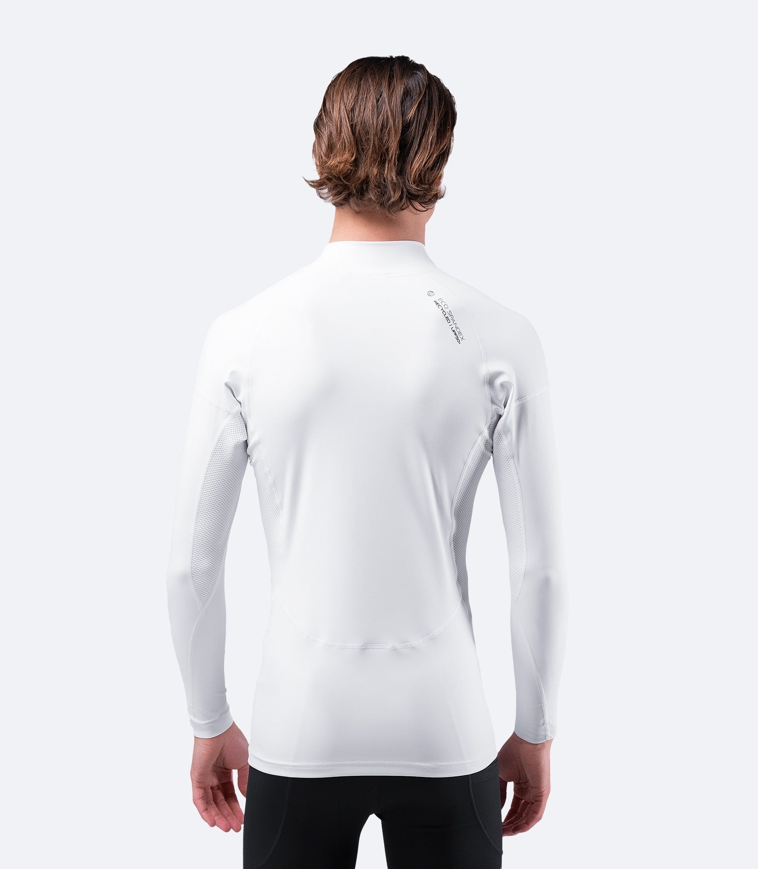 Mens White Eco Spandex Long Sleeve Top-3