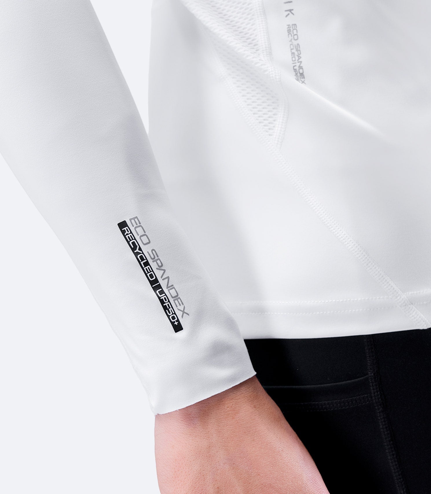 Mens White Eco Spandex Long Sleeve Top-5