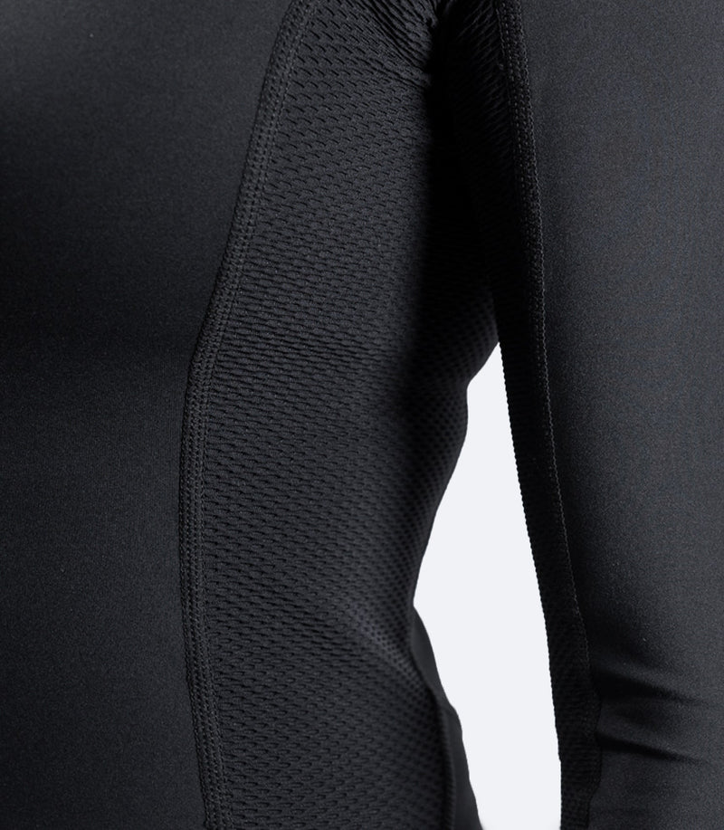 Womens Black Eco Spandex Long Sleeve Top-3