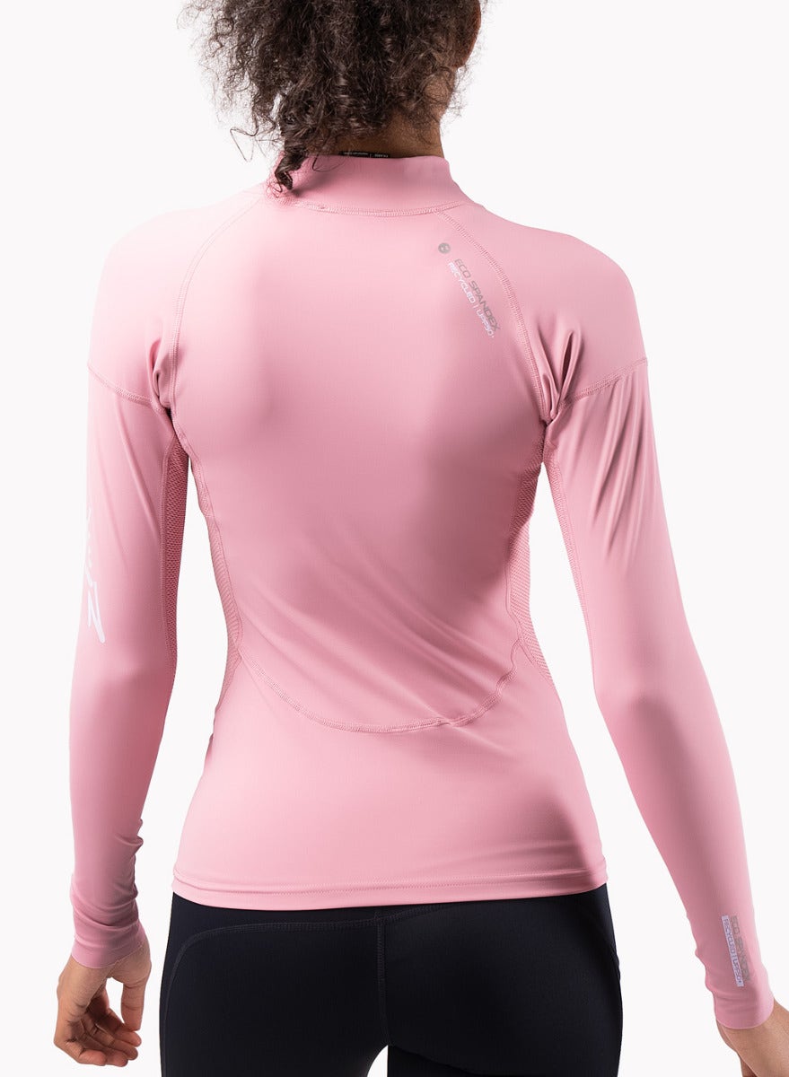 Womens Eco Spandex Long Sleeve Top - Pink-6