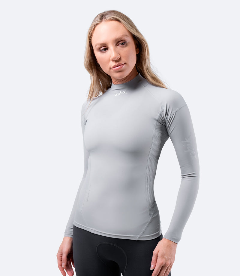 Womens Platinum Eco Spandex Long Sleeve Top-1