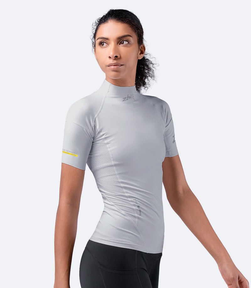 Womens Platinum Eco Spandex Short Sleeve Top-1
