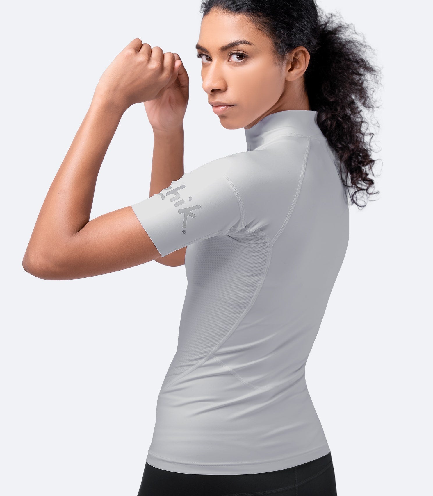 Womens Platinum Eco Spandex Short Sleeve Top-2