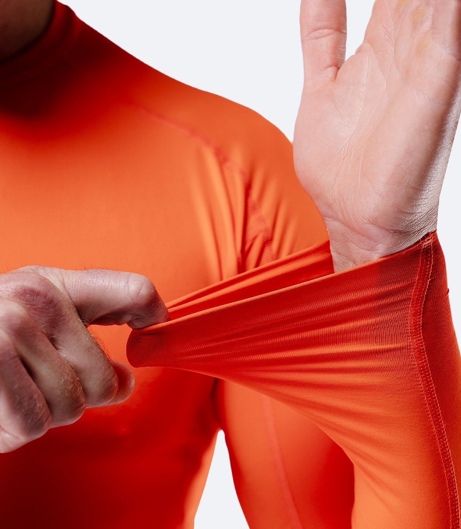 Mens Eco Spandex LT Long Sleeve Baselayer Top - Flame Red-3