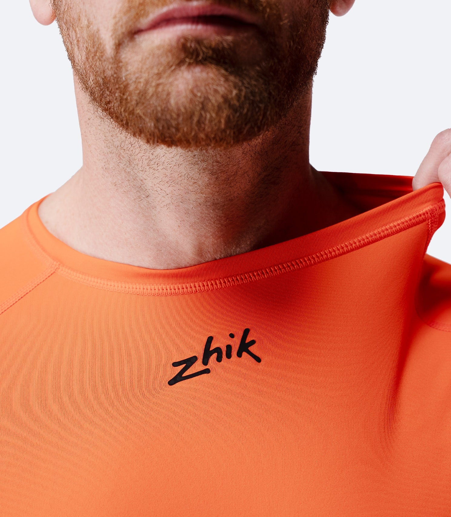 Mens Eco Spandex LT Long Sleeve Baselayer Top - Flame Red-4
