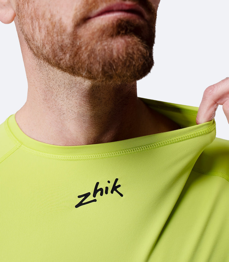 Mens Eco Spandex LT Long Sleeve Baselayer Top - Lime-5