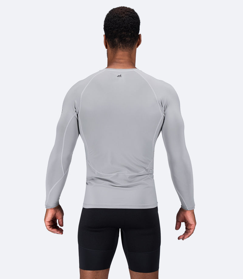 Mens Eco Spandex LT Long Sleeve Baselayer Top - Platinum-5