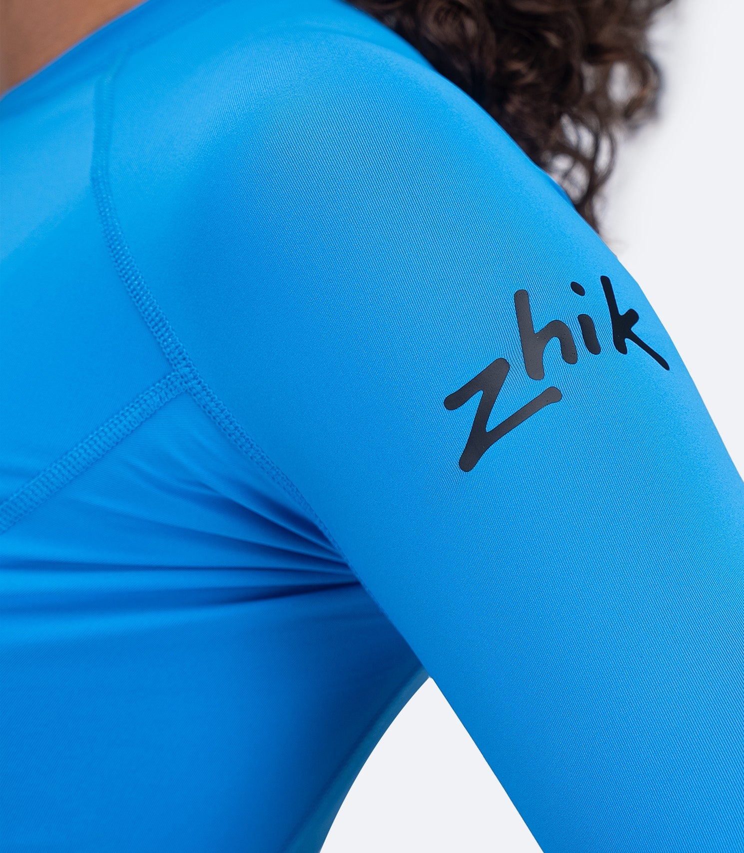 Womens Eco Spandex LT Long Sleeve Baselayer Top - Cyan-5