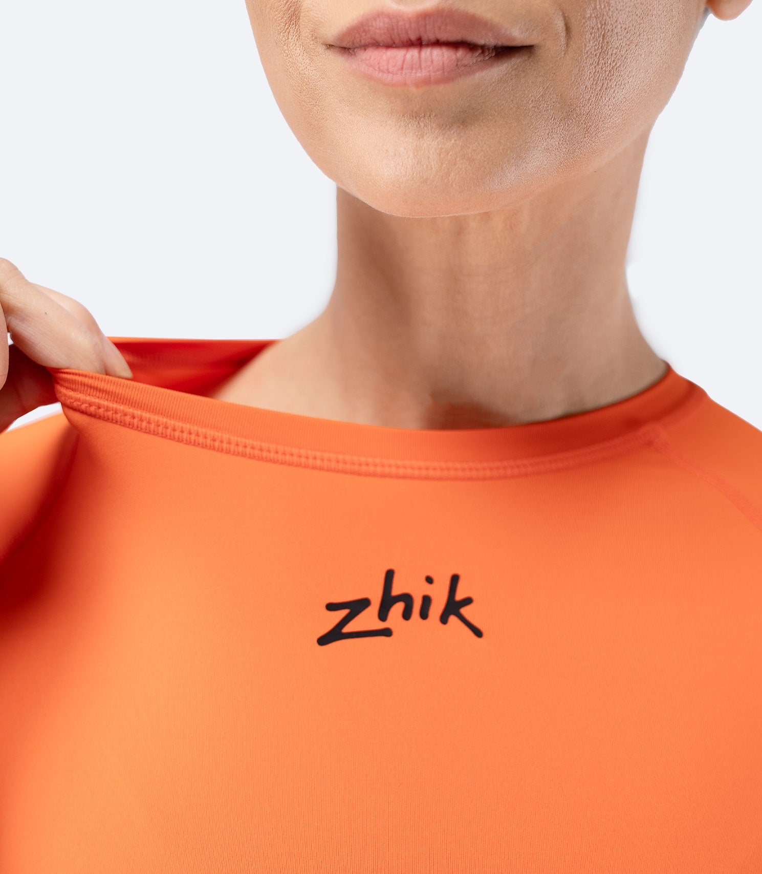 Womens Eco Spandex LT Long Sleeve Baselayer Top - Flame Red-4