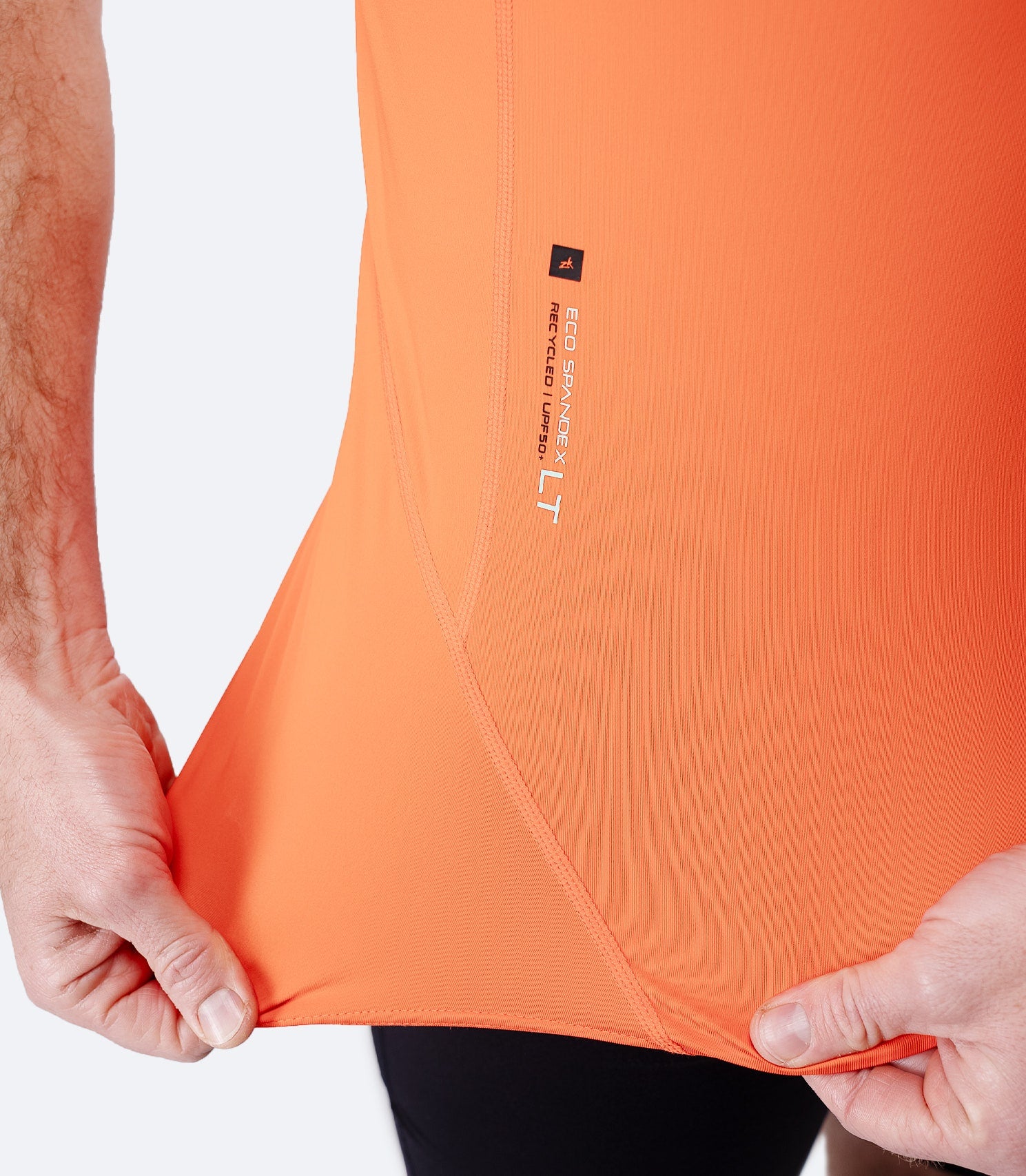 Mens Eco Spandex LT Short Sleeve Baselayer Top - Flame Red-3