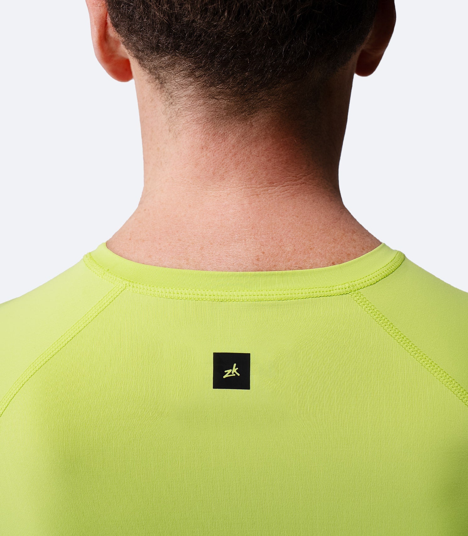 Mens Eco Spandex LT Short Sleeve Baselayer Top - Lime-4