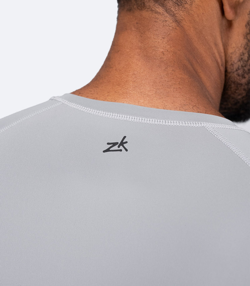 Mens Eco Spandex LT Short Sleeve Baselayer Top - Platinum-5