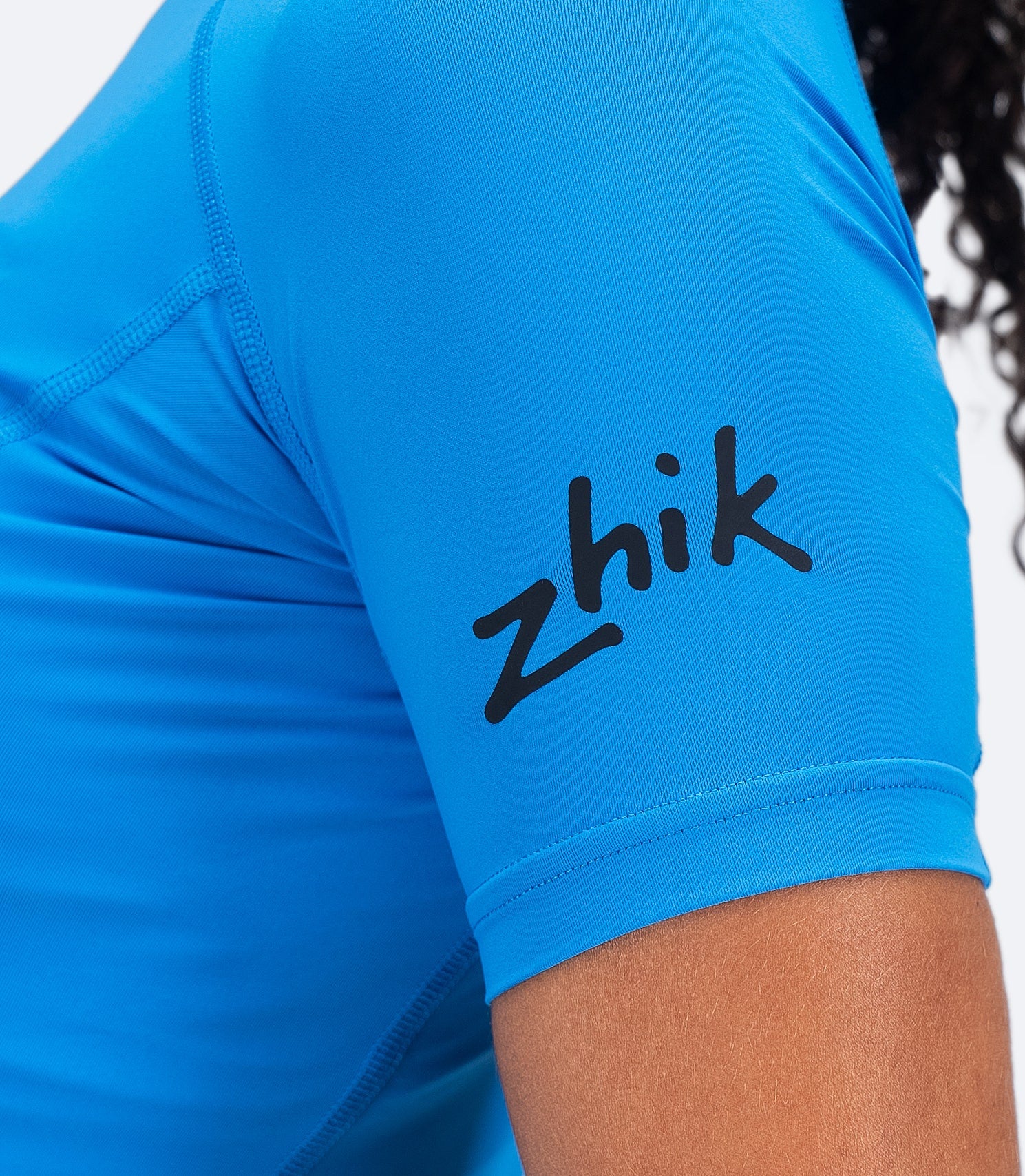 Womens Eco Spandex LT Short Sleeve Baselayer Top - Cyan-5